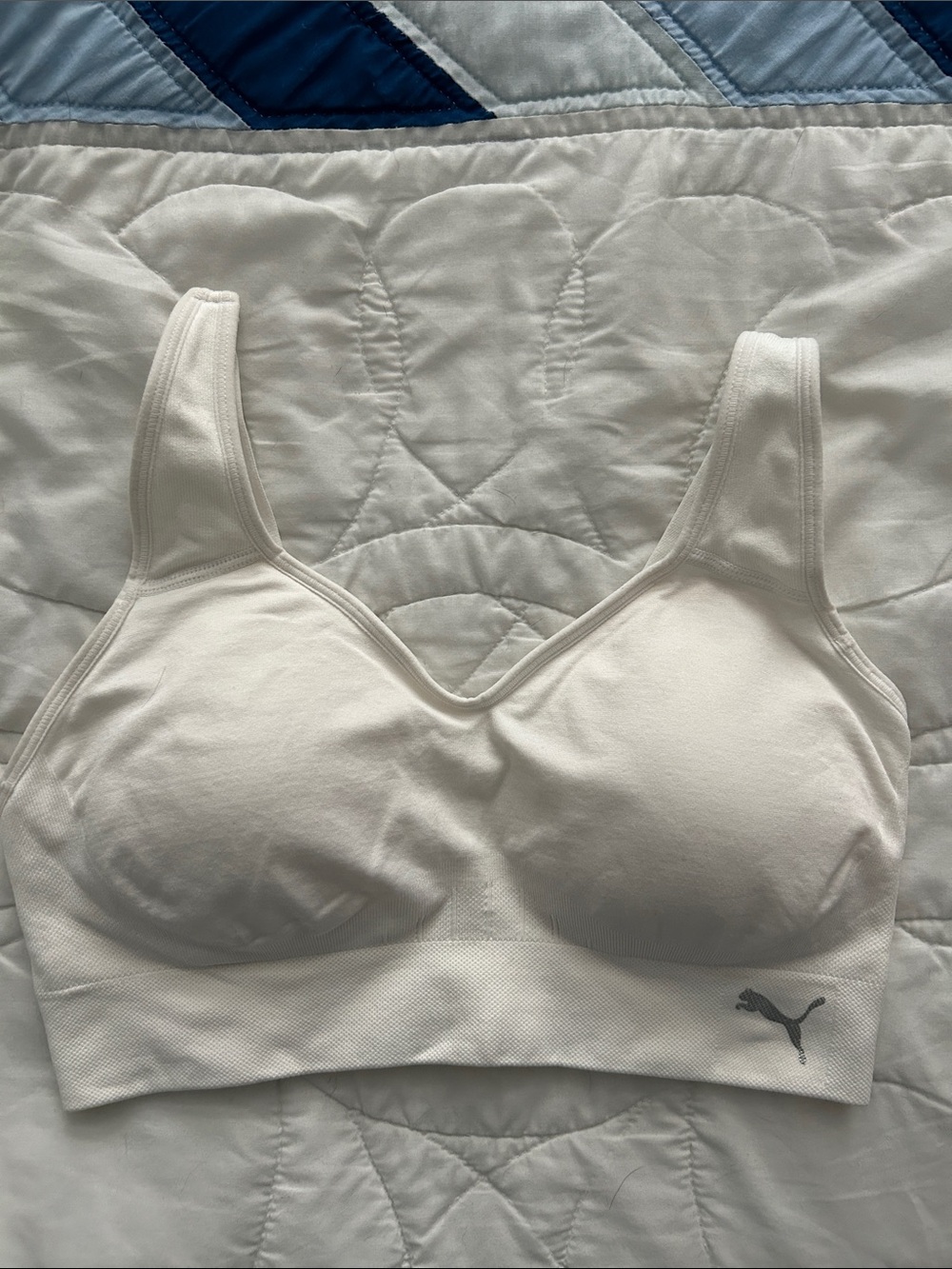 Puma Padded Sports Bra White Size M